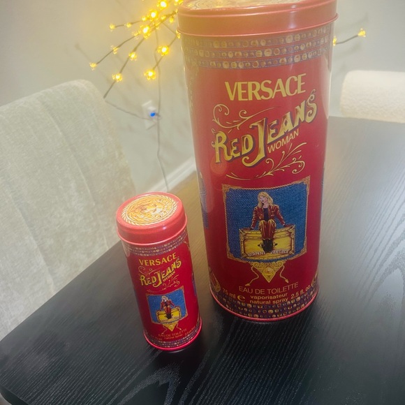 Versace Red and Gold tin cans. - Picture 2 of 2
